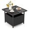 Costway Rattan Wicker Steel Side Table Outdoor Furniture Deck Garden Patio Pool Black/Gray/Brown